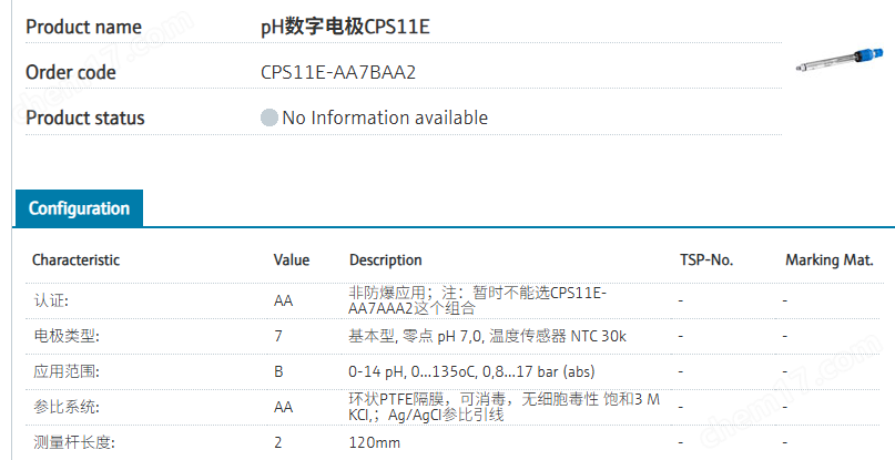 E+HpH數字電極CPS11E大量現貨供應
