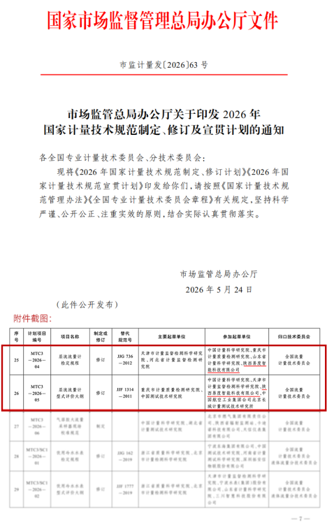 陕西易度智能参与国标修订 定义新一代层流流量计技术基准